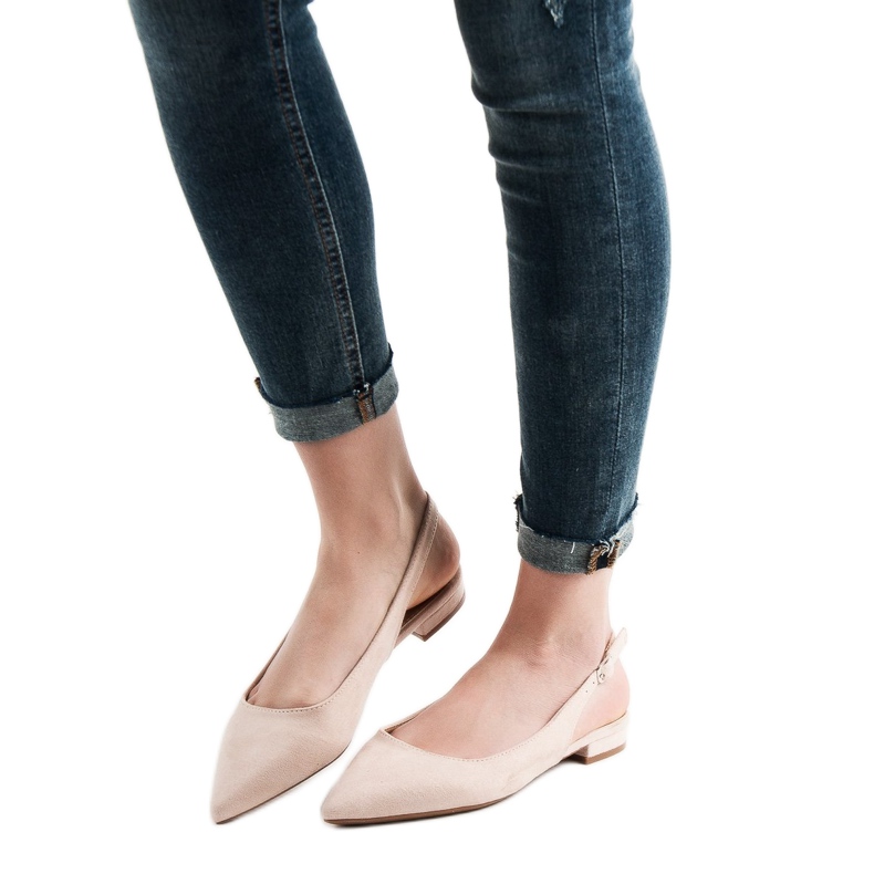 SHELOVET Ballerines en daim à la mode brun 2