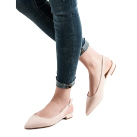 SHELOVET Ballerines en daim à la mode brun 3