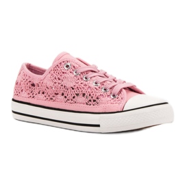 Renda Baskets en dentelle rose 1