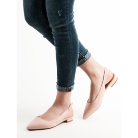SHELOVET Ballerines en daim à la mode rose 3