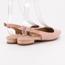 SHELOVET Ballerines en daim à la mode rose 5