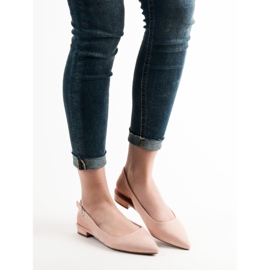 SHELOVET Ballerines en daim à la mode rose 2