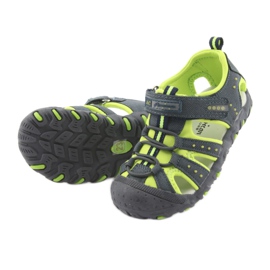 American Club DR11 sandales velcro pour garçons vert bleu marin 5