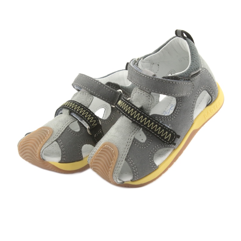 Sandales garçons navets Bartek 81772 gris jaune 3