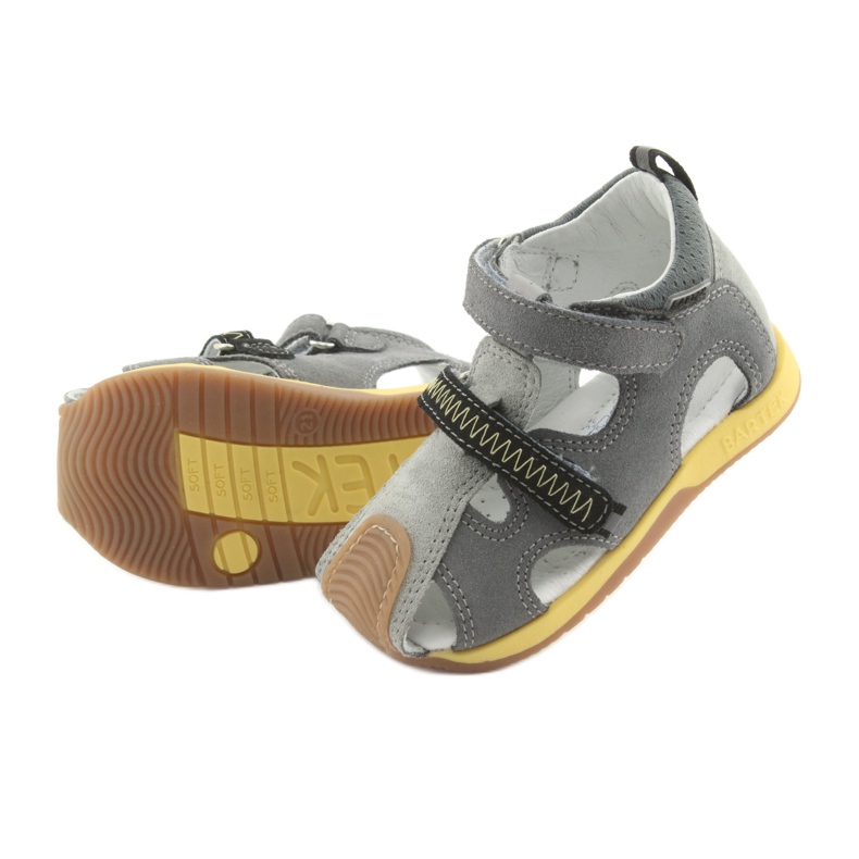 Sandales garçons navets Bartek 81772 gris jaune 5