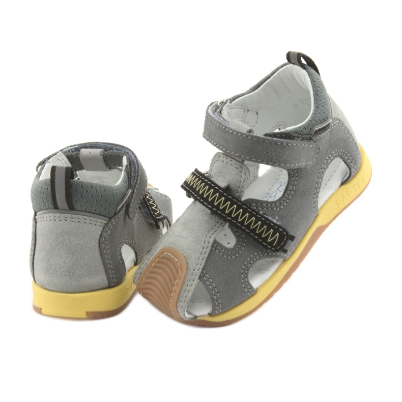 Sandales garçons navets Bartek 81772 gris jaune 4