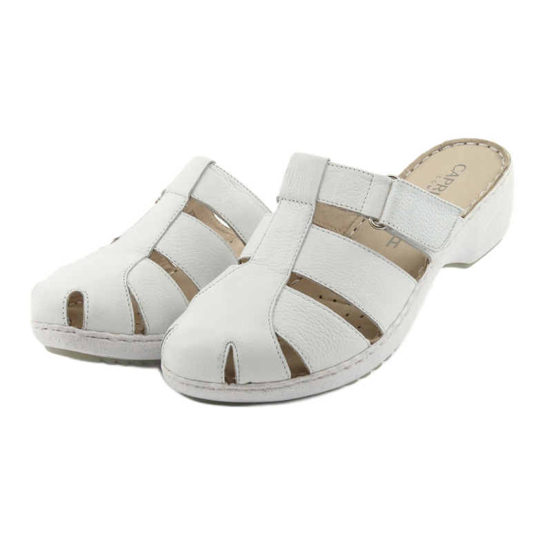 Chaussons compensés femme Caprice 27353 blanc blanche 3 Chaussons compensés femme Caprice 27353 blanc blanche 3