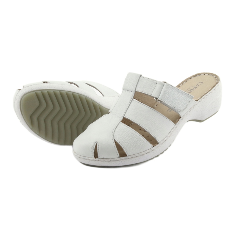 Chaussons compensés femme Caprice 27353 blanc blanche 4 Chaussons compensés femme Caprice 27353 blanc blanche 4