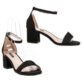 Sandales en daim VICES le noir 2
