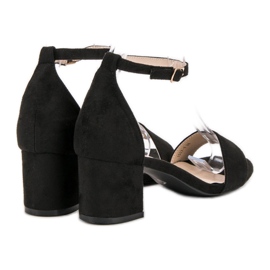Sandales en daim VICES le noir 1
