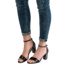 Goodin Sandales élégantes à talons hauts gris 1