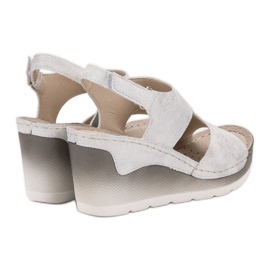 Goodin Sandales compensées confortables blanche 4