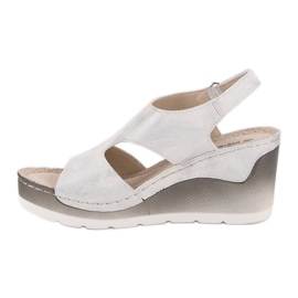 Goodin Sandales compensées confortables blanche 1