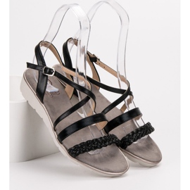 Kylie Sandales noires sur la plate-forme le noir 1