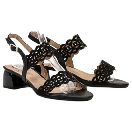 Kylie Sandales élégantes à talons hauts noir 2