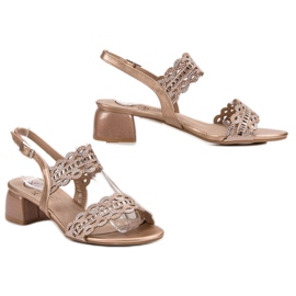 Kylie Sandales élégantes à talons hauts doré 1