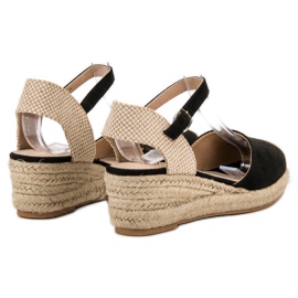 Kylie Espadrilles Compensées le noir brun 6