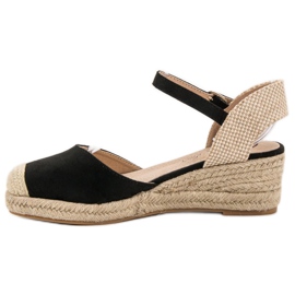 Kylie Espadrilles Compensées le noir brun 5