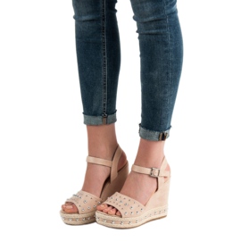 SHELOVET Sandales Avec Strass brun 2 SHELOVET Sandales Avec Strass brun 2