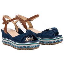 Groto Gogo Sandales en jean bleu 1