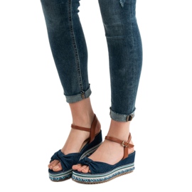 Groto Gogo Sandales en jean bleu 2