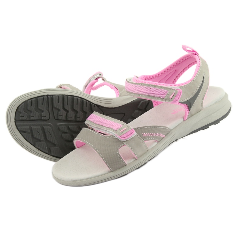 Sandales fille American Club HL12 gris rose 5