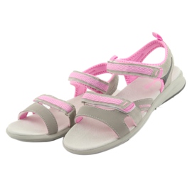 Sandales fille American Club HL12 gris rose 3