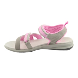 Sandales fille American Club HL12 gris rose 2