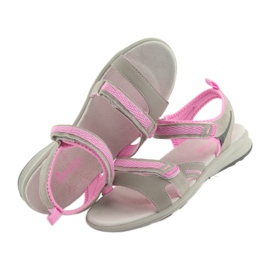 Sandales fille American Club HL12 gris rose 4
