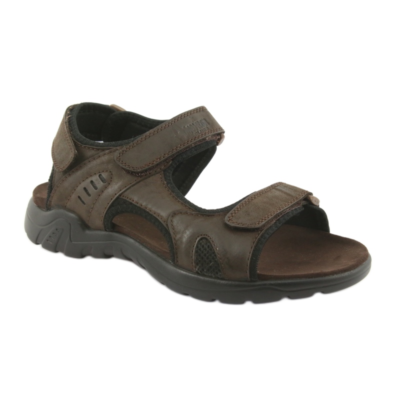 American Club Sandales de sport américaines en cuir CY11 marron noir brun 1