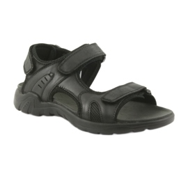 American Club Sandales de sport américaines en cuir noir CY11 le noir 1