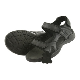 American Club Sandales de sport américaines en cuir noir CY11 le noir 4