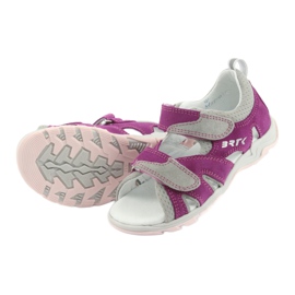 Sandales Velcro Bartek 16187 rose/gris 5