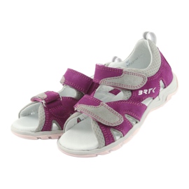 Sandales Velcro Bartek 16187 rose/gris 3