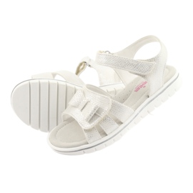 American Club Sandales des filles américaines blanches perle gc25 4