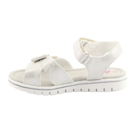 American Club Sandales des filles américaines blanches perle gc25 2