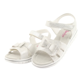 American Club Sandales des filles américaines blanches perle gc25 3