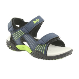 Sandales American Club HL16 bleu marine pour garçon noir vert 1