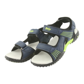 Sandales American Club HL16 bleu marine pour garçon noir vert 3