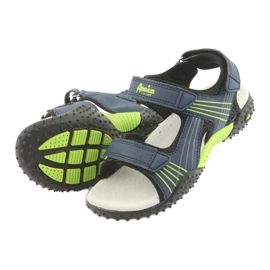 Sandales American Club HL16 bleu marine pour garçon noir vert 4