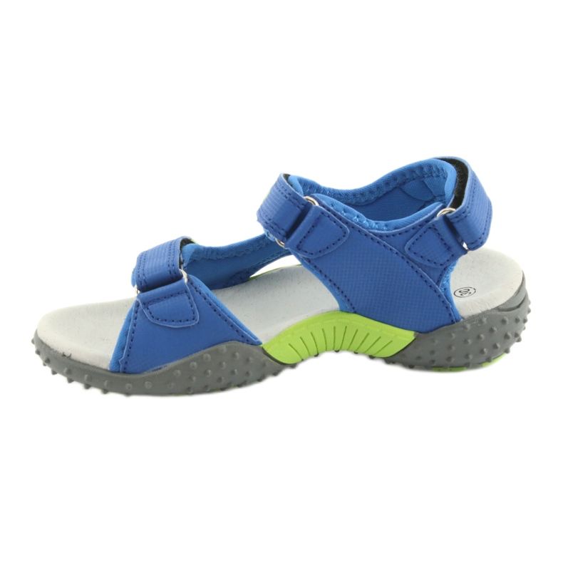 Sandales garçon American Club HL16 bleu / citron vert 2
