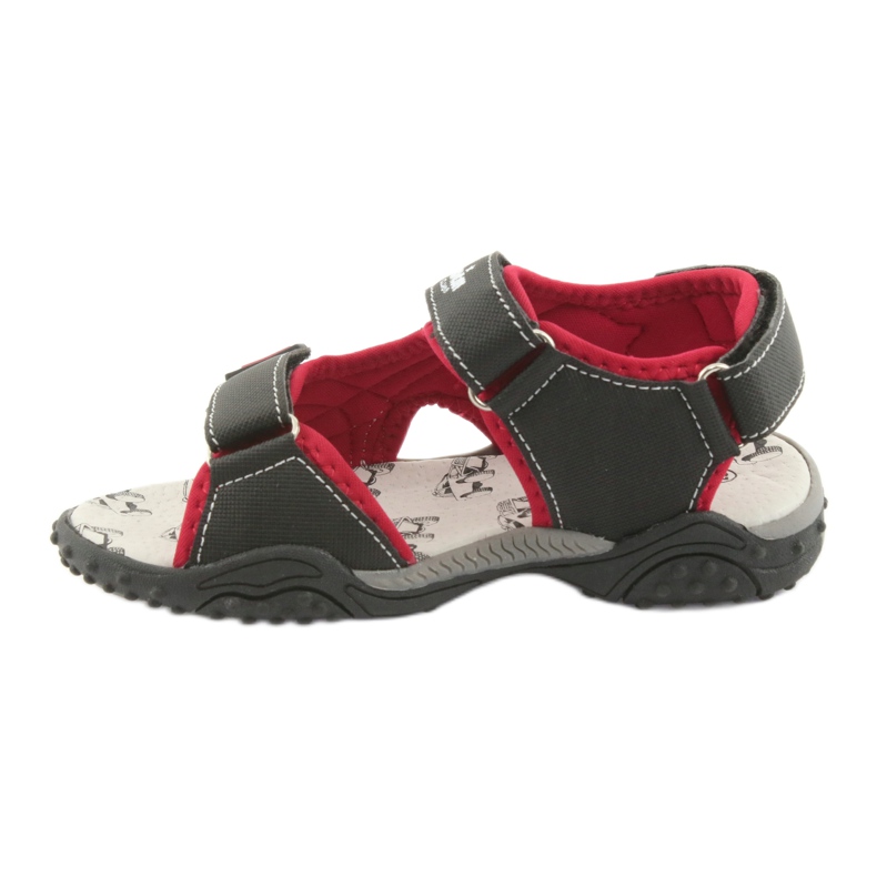 American Club Sandals Monster Truck HL18 Insert en cuir noir / rouge 2