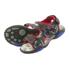 American Club Sandals Monster Truck HL18 Insert en cuir noir / rouge 4