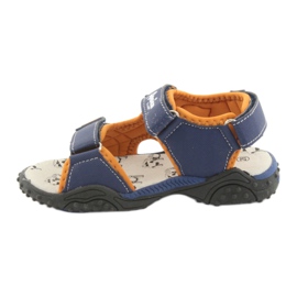 Sandales Monster Truck American Club HL18 bleu marine orange 2