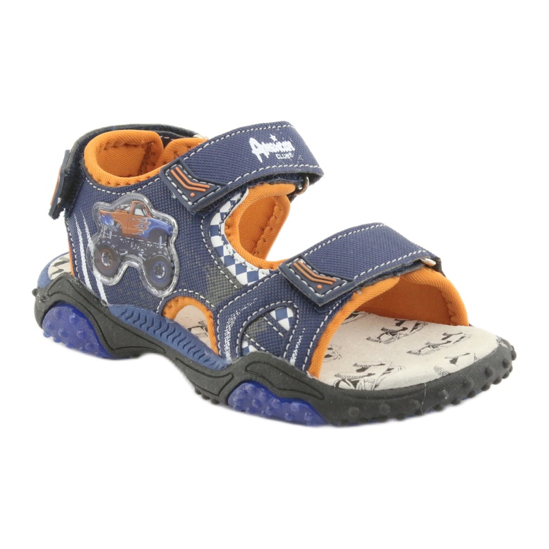 Sandales Monster Truck American Club HL18 bleu marine orange 1 Sandales Monster Truck American Club HL18 bleu marine orange 1