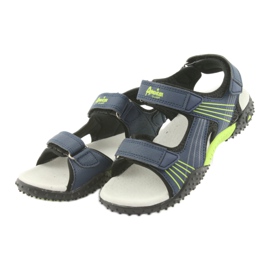 Sandales garçon American Club HL15 bleu marine vert 3