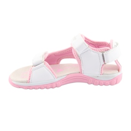 Sandales de sport fille American Club blanc gris rose 2