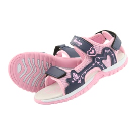 Sandales de sport fille American Club rose bleu marine 4