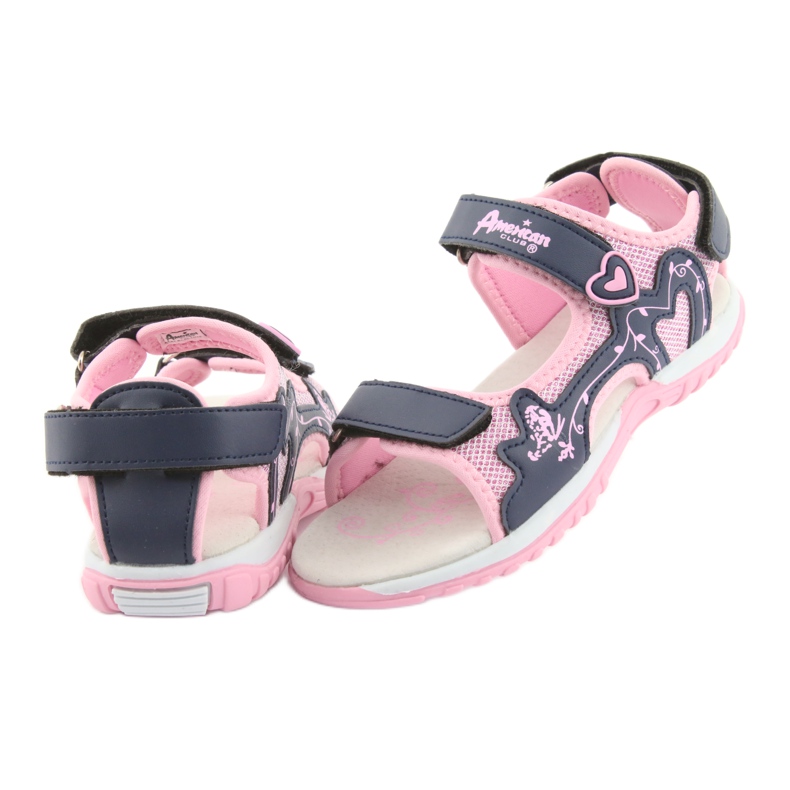 Sandales de sport fille American Club rose bleu marine 3