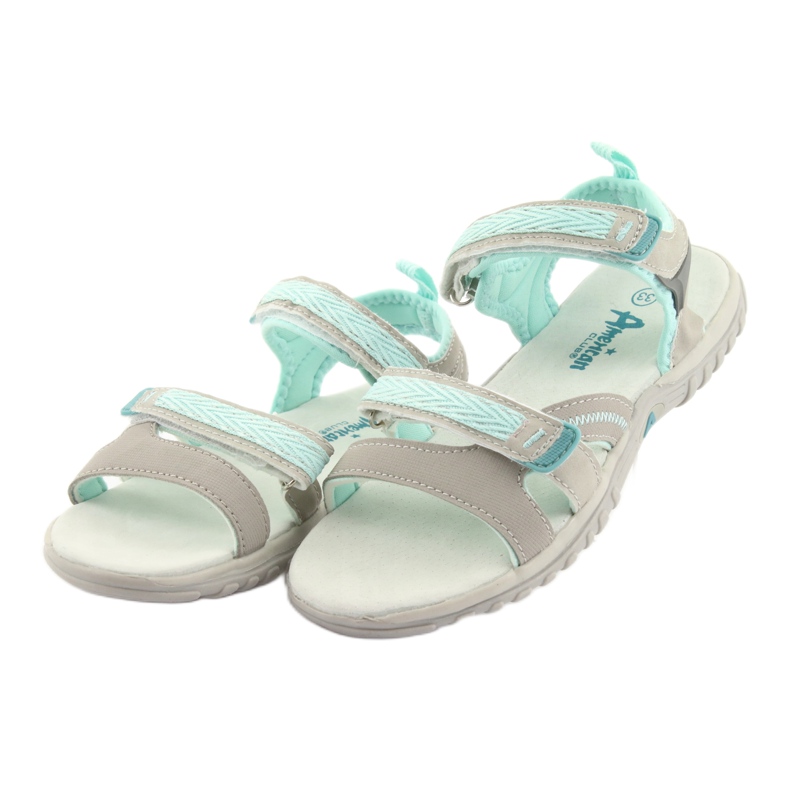 American Club American Sandals Sports Sports HL14 Gray / Green gris 3